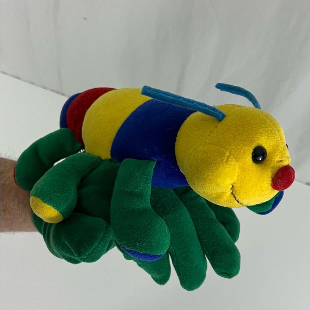 1993 Plush Caterpillar Hand Puppet Toy